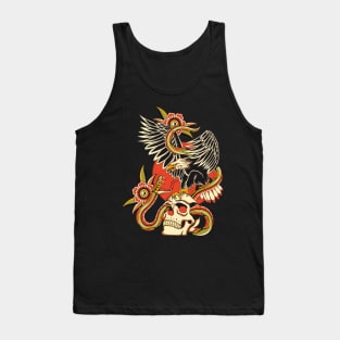 Snake eagle and skull Tank Top